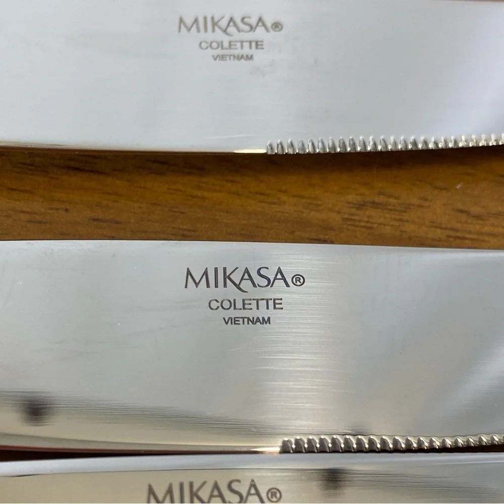 Lot Of 6 Mikasa Colette 18/10 Stainless Knives Flatware Replacement NWOT Lot A